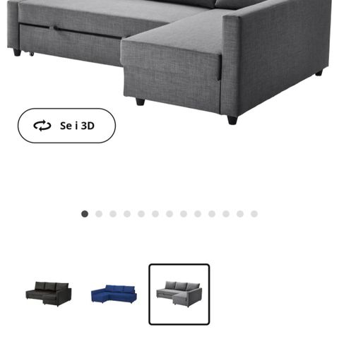 Reservert Ikea Friheten sovesofa