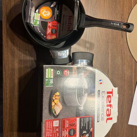 Tefal Excellence kaserollesett 3stk med lokk