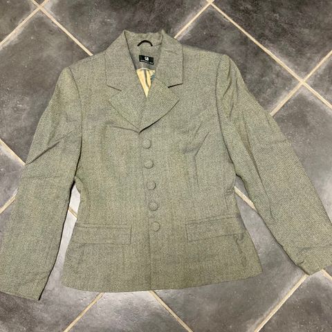 Gråblåmelert designerjakke/dressjakke/blazer fra Guido Bednarz Berlin str 40-42