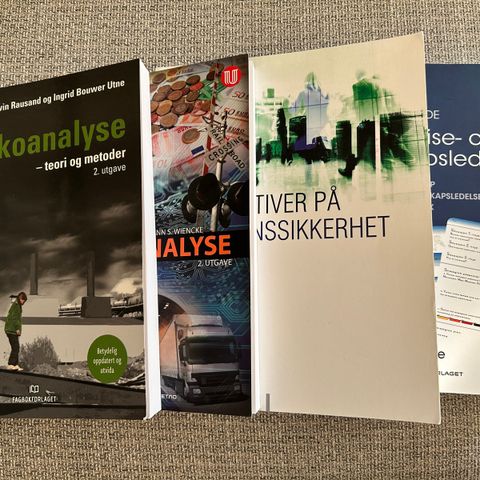 Lærebøker selges - beredskapsledelse & risikoanalyse