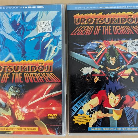 Urotsukidōji: Legend of the Overfiend + Legend of the DemonWomb (Anime, DVD)