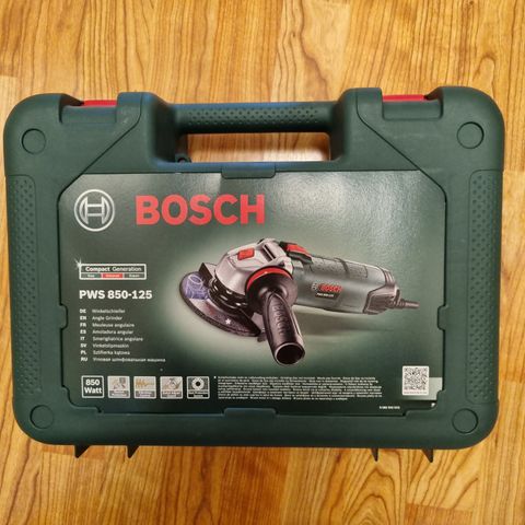 Ny Bosch PWS 850-125 vinkelsliper