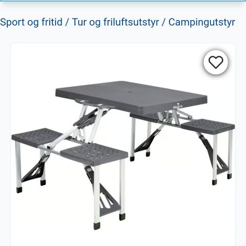 Campingbord med stoler