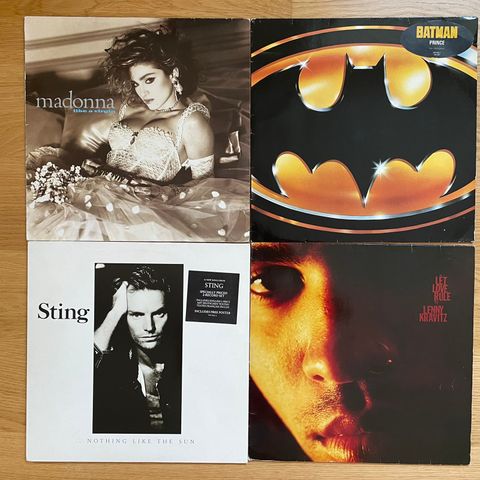 Originale LPs og singler 80-tallet - Madonna, Prince etc