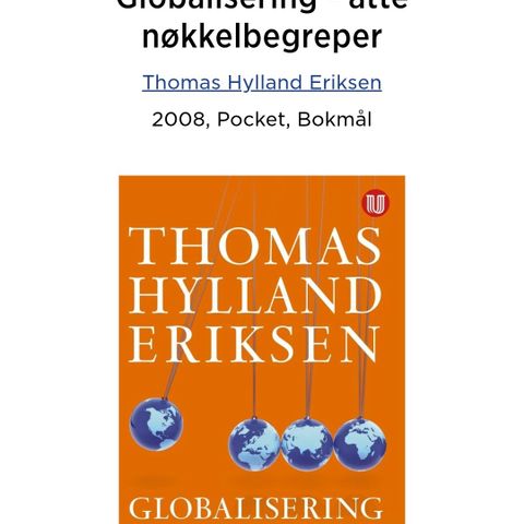 Globalisering- åtte nøkkelbegreper