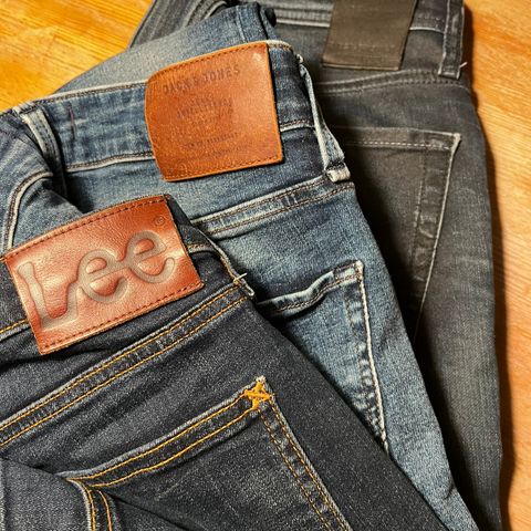 Jeans fra Lee og Jack & Jones