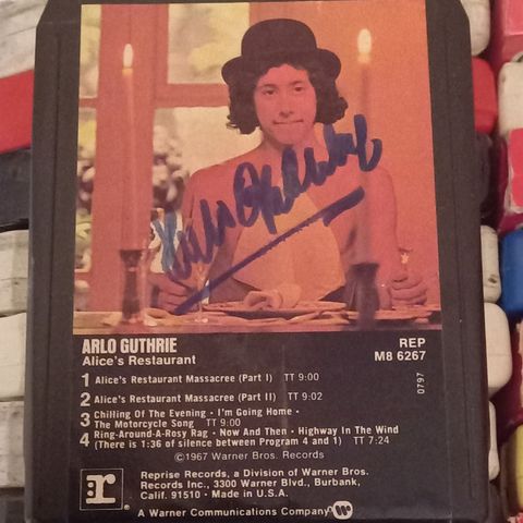 Arlo Guthrie / Signert 8  spors / 8 track kassett