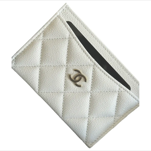 Chanel hvit kortholder