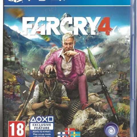 PS4 spill   FARCRY4 - fra UBISOFT  med hefte pent brukt