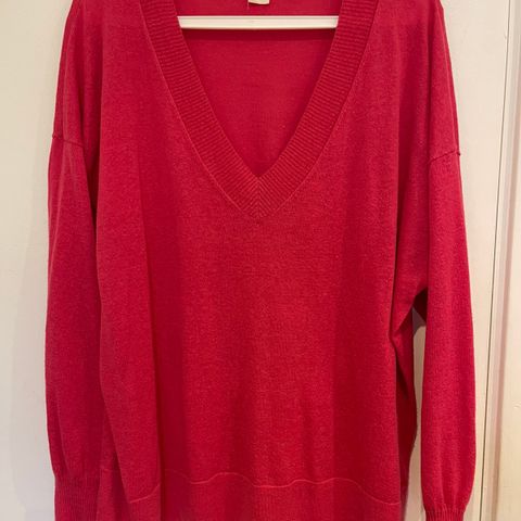 GAP oversized genser i cerissrosa, str xl, lin