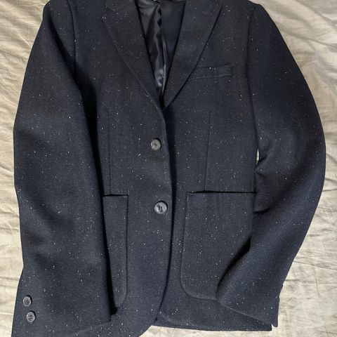 H&M blazer svart tykk str 44