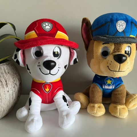 Paw Patrol kosedyr - Chase og Marshall