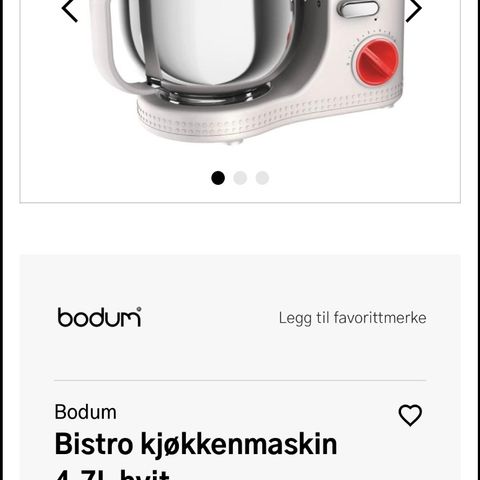 Bodum kjøkkenmaskin