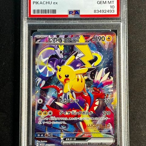 Pokemon Japanese WCS23-Worlds Yokohama Deck Pikachu Ex 001 PSA 10