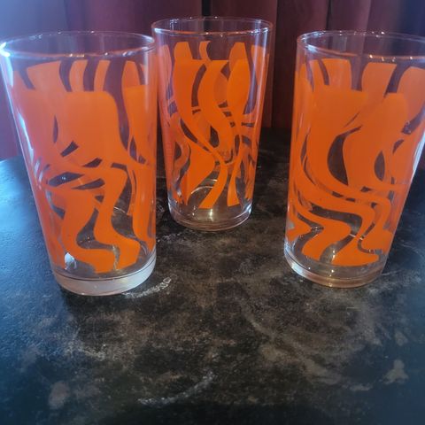 3 stk retro glass