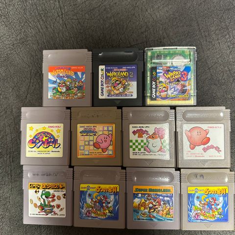 Nintendo Gameboy japan spill (all of them has English language)