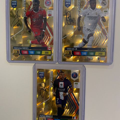 3 Panini Fifa 365 Top Master Signature fotballkort