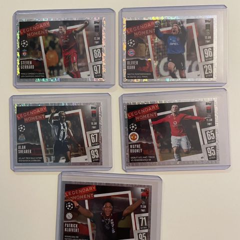 Diverse Topps Legendary Moment fotballkort