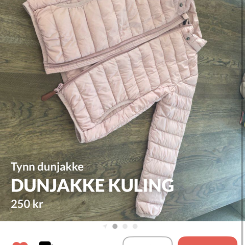 Tynn dunjakke kuling 116