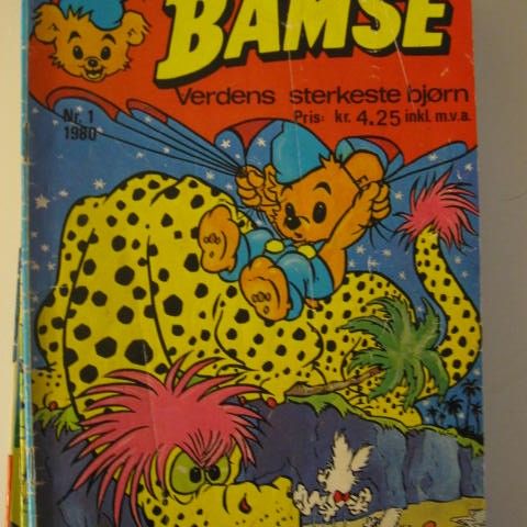 BAMSE - mellom 1980 - 1984 - 5 stk. Se bilder!