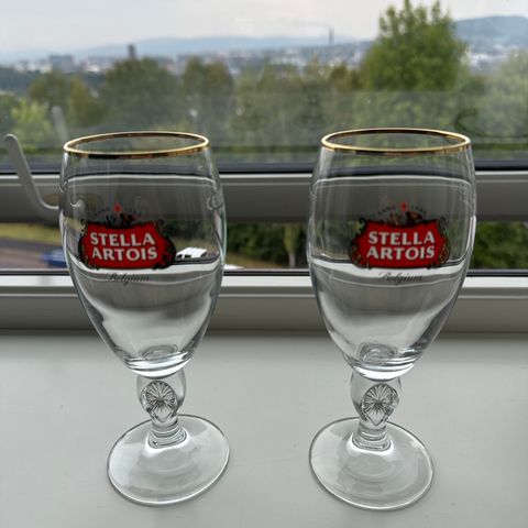 2 Ølglass Stella artois 250 ml