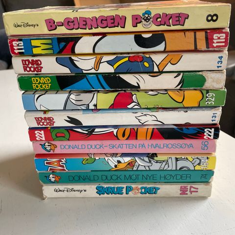 11 Donald Duck pocket bøker