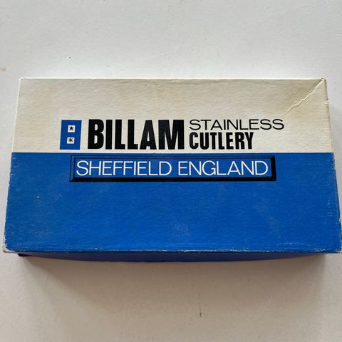 BILLAM STAINLESS CUTLERY SHEFFIELD ENGLAND