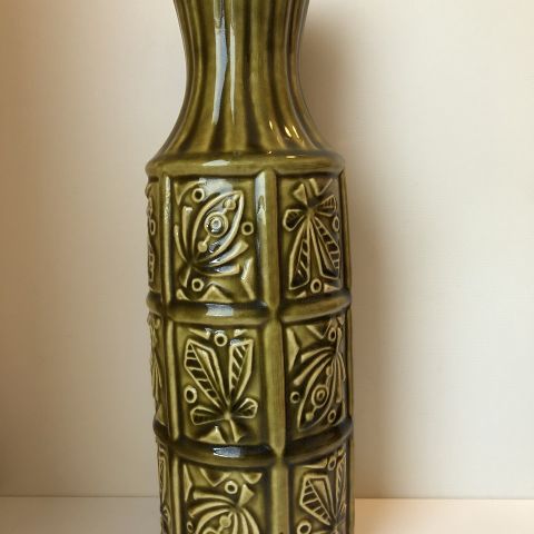 Vase i keramikk fra Bay, West Germany