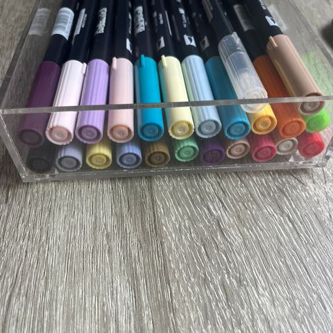 Tombow brush pens, mildliners m.m.