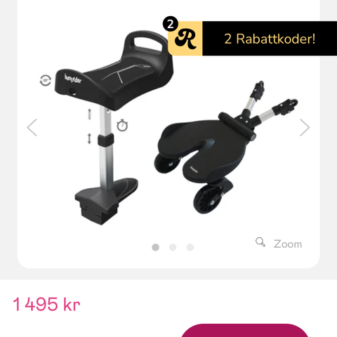 Bumprider stå/sitte brett til vogn