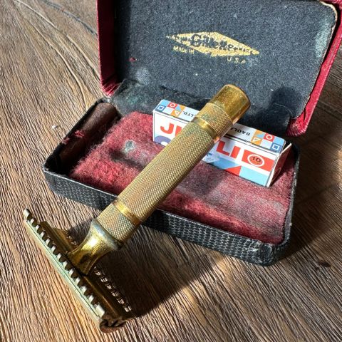 Vintage 1930's Gillette Høvle Pat # 1815745 & 1858316