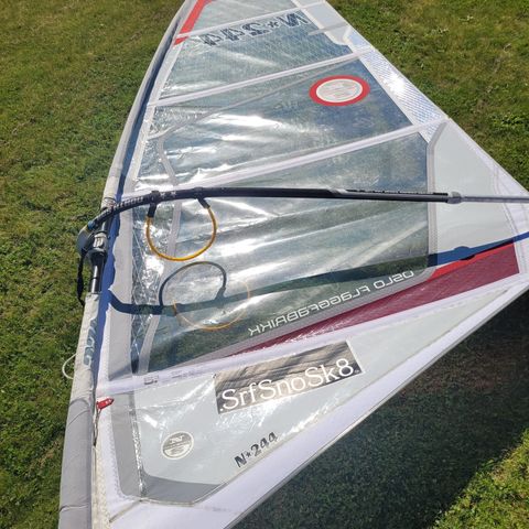 Windsuring seil 5,3 + karbonmast + mastforlenger + bom