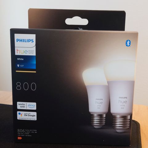 Philips Hue White 800 E27 - 2pak