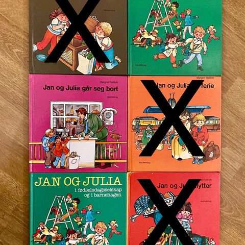 Retro barnebok ~ Margret Rettich: JAN OG JULIA bøker