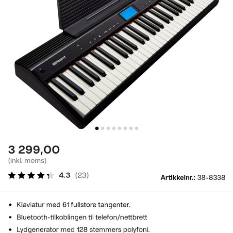 Roland elektronisk keyboard