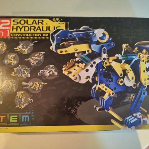 Solar & Hydraulic 12 in 1 construction kit robot