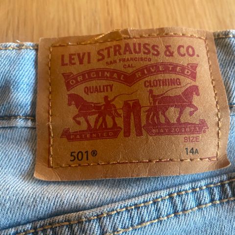 Levis 501 14 år. Som ny