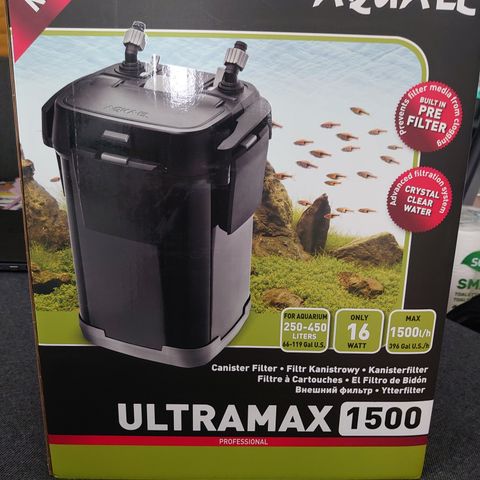 Aquael ultramax 1500 pumpe til akvarie