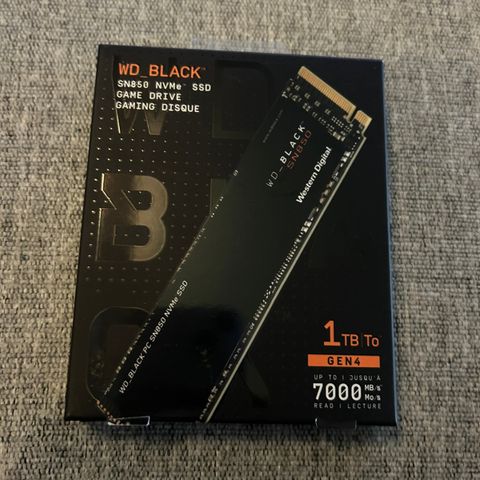 WD Black SN850 PCIe 4.0 M.2 - 1 TB