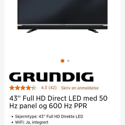 GRUNDIG 43 tommer