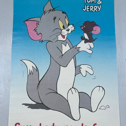 Original Tom & Jerry-plakat fra slutten av 80-tallet