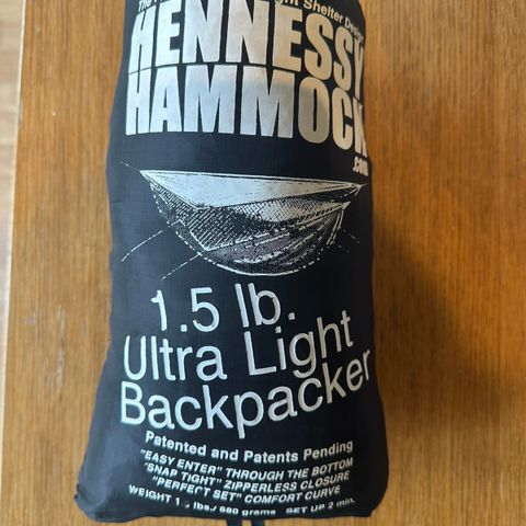 Hengekøye - Hennessy hammock ultralight