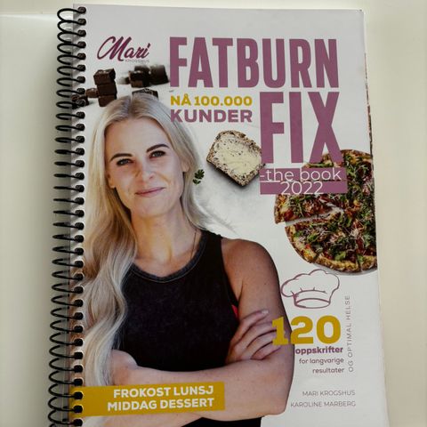 Mari Krogshus Fatburn Fix the book 2022, kokebok. Vektnedgang, smartkarbo,