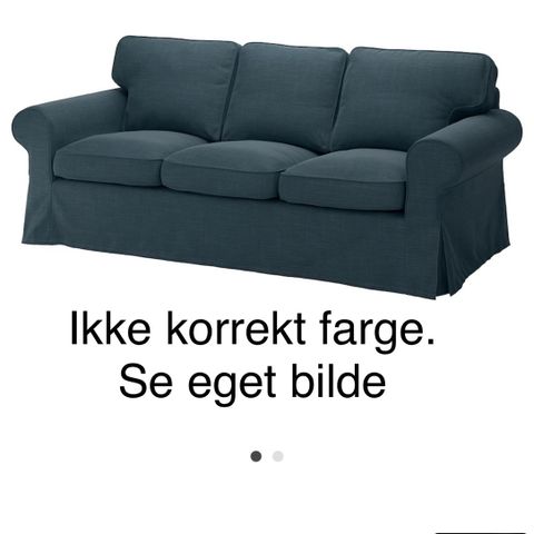 Grått trekk til Ektorp 3 seter sofa