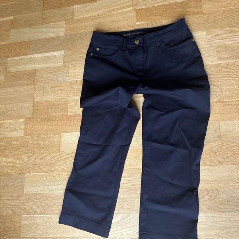 Navy stretch jeans Marie Philippe Paris capri fasong (ankelen vises).