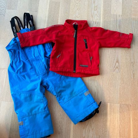 Softshell jakke fra Color kids og skallbukse / ytterbukse fra Skogstad