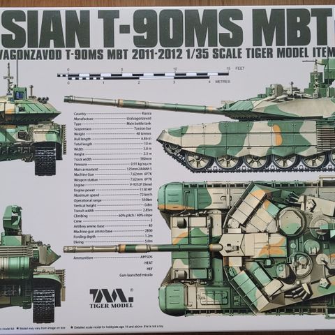 Plastbyggesett 1/35 T-90MS Battletank til Salgs Helt Ny