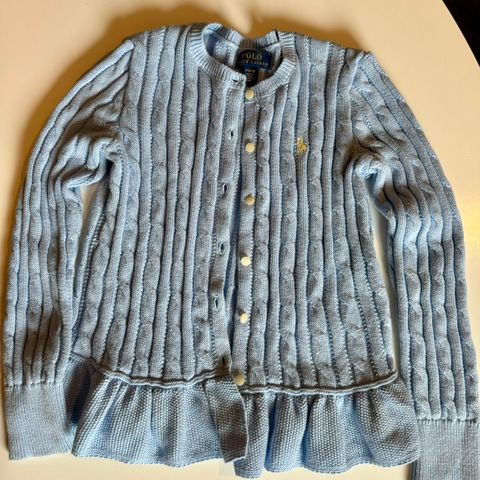 Lyseblå Ralph Lauren Cardigan 8-10 år