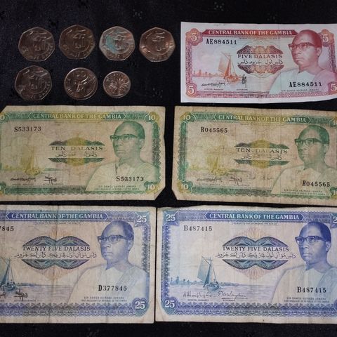 Gambia 80,75 dalasis selges samlet