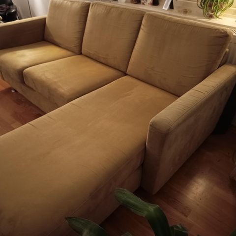 Estetisk 3-seter sofa med sjesalong 🍃